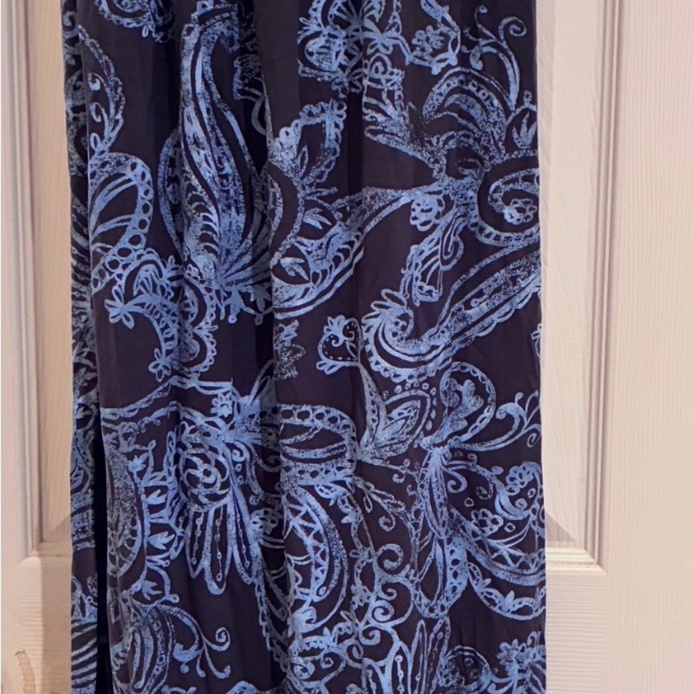 Fresh Produce Navy and Light Blue Paisley Midi Dress